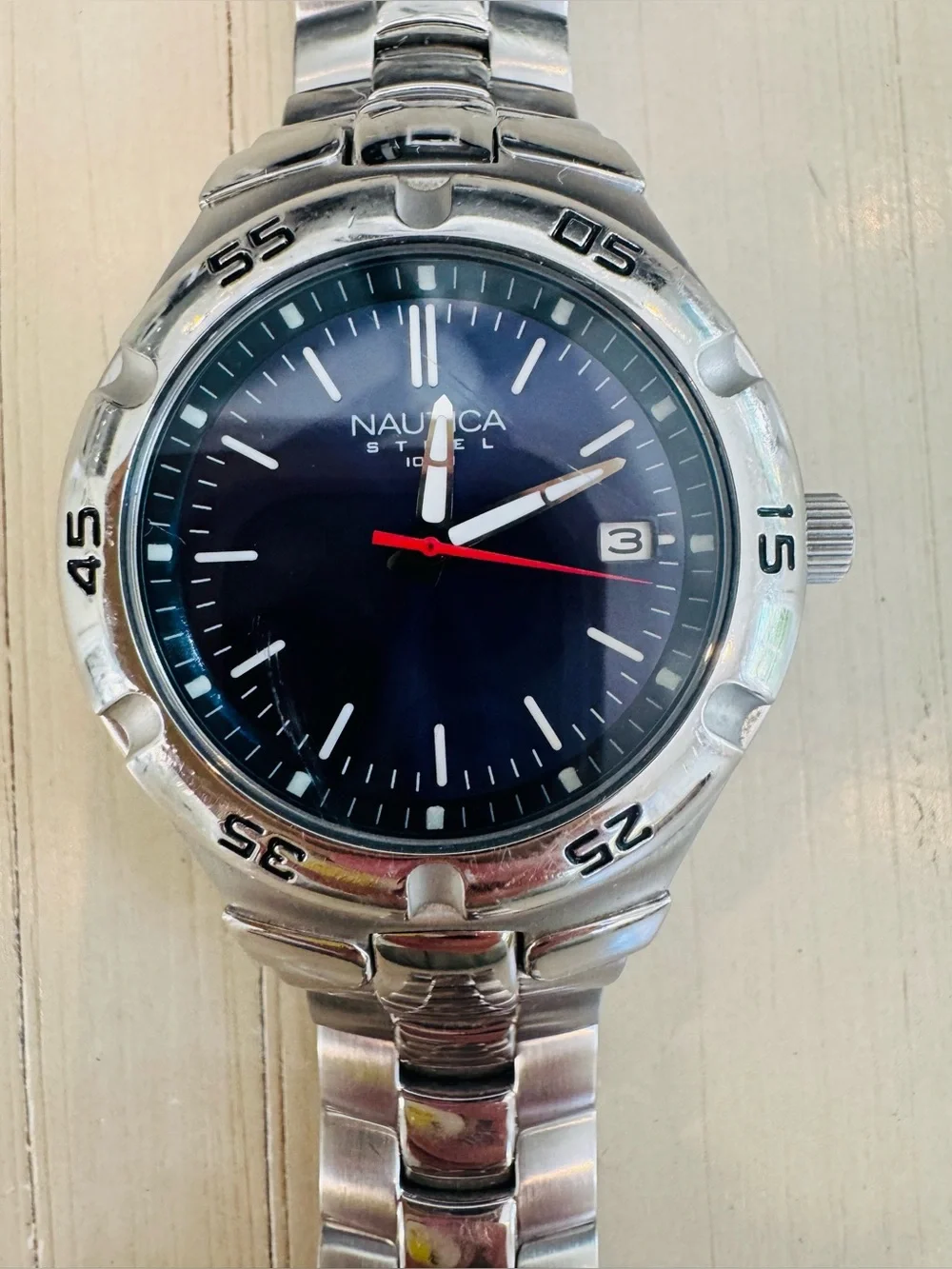 Nautica Vintage - N0597 Men’s Stainless Steel Analog Watch – Blue Dial